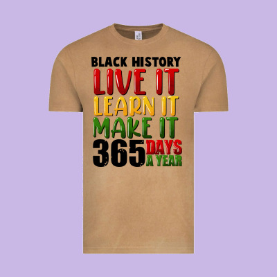 Black History Live It Vintage Tee Designed By Fadigitalartstudio