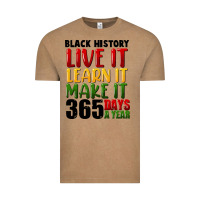Vintage Coffee black history live it Vintage Tee - FaDigitalArtStudio
