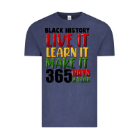 Vintage Denim black history live it Vintage Tee - FaDigitalArtStudio
