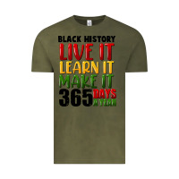 Vintage Olive black history live it Vintage Tee - FaDigitalArtStudio