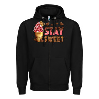 Black stay sweet Zipper Hoodie - AdoDesignShop