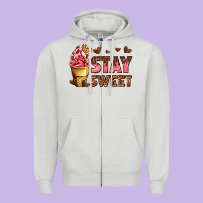 Stay Sweet Zipper Hoodie Designed By Adodesignshop