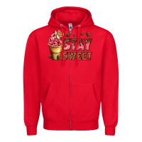 Red stay sweet Zipper Hoodie - AdoDesignShop