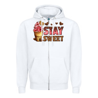 White stay sweet Zipper Hoodie - AdoDesignShop