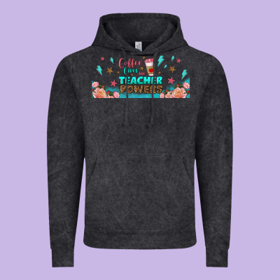 Coffe Gives Me Teacher Powers Libbey Glass Vintage Hoodie Designed By Bundleandbundleshop