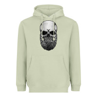 Matcha creepy bald and bearded skull for halloween & skeletons fans t shirt Heavyweight Hoodie - baoMotion