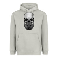 Moon Dust creepy bald and bearded skull for halloween & skeletons fans t shirt Heavyweight Hoodie - baoMotion