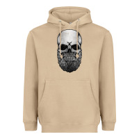 Mushroom creepy bald and bearded skull for halloween & skeletons fans t shirt Heavyweight Hoodie - baoMotion