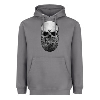 Storm creepy bald and bearded skull for halloween & skeletons fans t shirt Heavyweight Hoodie - baoMotion