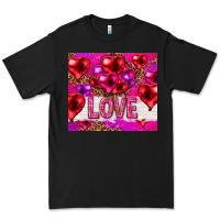 Black love heart shaped balloons tumbler hjf Premium Tee - HowdyJamesFarm