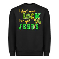 Black i dont need luck i have got jesus Heavyweight Sweatshirt - AdoDesignShop