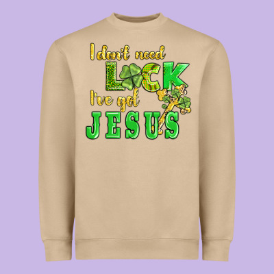 I Dont Need Luck I Have Got Jesus Heavyweight Sweatshirt Designed By Adodesignshop