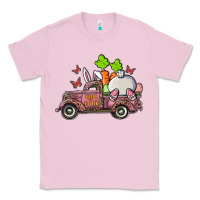 Bubblegum Pink happy easter pink truck with bunny Classic Tee - RanaPortraitStore