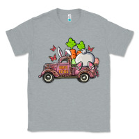 Heather Grey happy easter pink truck with bunny Classic Tee - RanaPortraitStore