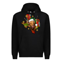Black christmas texas highland cow Premium Hoodie - Jasminsmagicworld