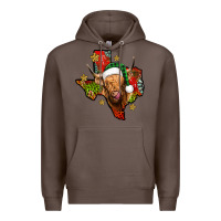 Coffee christmas texas highland cow Premium Hoodie - Jasminsmagicworld
