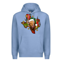 Colony Blue christmas texas highland cow Premium Hoodie - Jasminsmagicworld