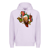 Lilac christmas texas highland cow Premium Hoodie - Jasminsmagicworld
