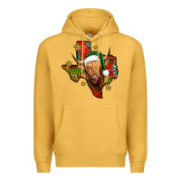 Mustard christmas texas highland cow Premium Hoodie - Jasminsmagicworld