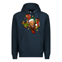 Navy christmas texas highland cow Premium Hoodie - Jasminsmagicworld
