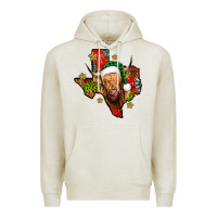 Oatmeal Heather christmas texas highland cow Premium Hoodie - Jasminsmagicworld