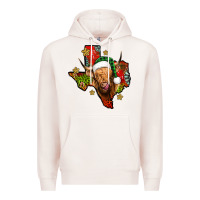 Pale Pink christmas texas highland cow Premium Hoodie - Jasminsmagicworld