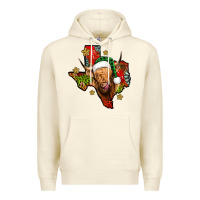 Sandshell christmas texas highland cow Premium Hoodie - Jasminsmagicworld