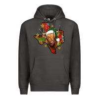 Smoke christmas texas highland cow Premium Hoodie - Jasminsmagicworld