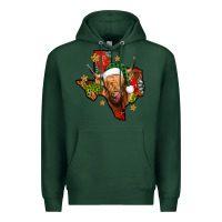 Sports Green christmas texas highland cow Premium Hoodie - Jasminsmagicworld