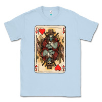 Dusty Blue King Of Hearts Cowboy Classic Tee - HowdyJamesFarm