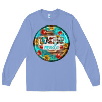 Colony Blue teacher mode earrings Long Sleeve Tee - BundleAndBundleShop