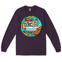 Plum teacher mode earrings Long Sleeve Tee - BundleAndBundleShop