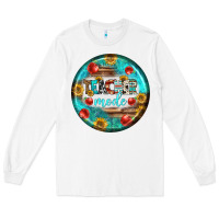 White teacher mode earrings Long Sleeve Tee - BundleAndBundleShop