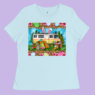 Easter Day Camping Ladies Tee Designed By Oliviacreatesart