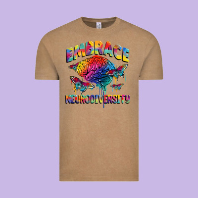 Embrace Neurodiversity Autism Vintage Tee Designed By Fadigitalartstudio
