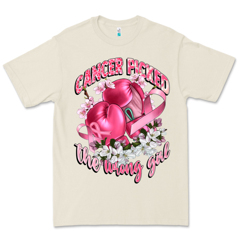 Cancer Picked The Wrong Girl Premium Tee by CowGirlArtShop | Teevron