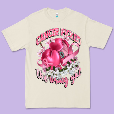 Cancer Picked The Wrong Girl Premium Tee Designed By Cowgirlartshop