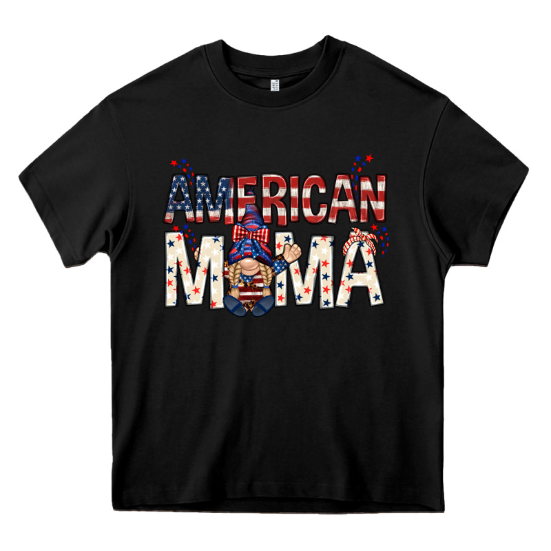 American Mama With Gnome Mother's Day Heavy Core Tee by HowdyJamesFarm | Teevron