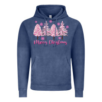 Vintage Denim Merry Christmas Trees Vintage Hoodie - FaDigitalArtStudio