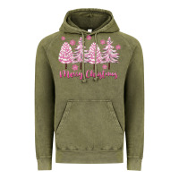 Vintage Olive Merry Christmas Trees Vintage Hoodie - FaDigitalArtStudio