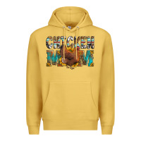 Antique Gold chicken mom Premium Hoodie - LillyAllenDesigns