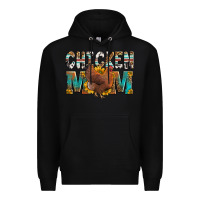 Black chicken mom Premium Hoodie - LillyAllenDesigns