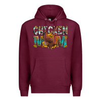 Burgundy chicken mom Premium Hoodie - LillyAllenDesigns