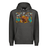 Charcoal Heather chicken mom Premium Hoodie - LillyAllenDesigns
