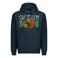 Navy chicken mom Premium Hoodie - LillyAllenDesigns