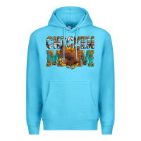 Ocean Blue chicken mom Premium Hoodie - LillyAllenDesigns