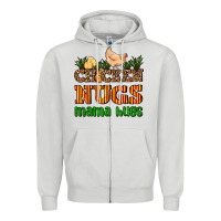 Dove Grey chicken nugs mama hugs Zipper Hoodie - AdoDesignShop