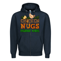 Navy chicken nugs mama hugs Zipper Hoodie - AdoDesignShop