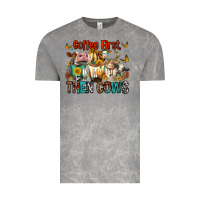 Cloud Rock Coffee First Then Cows Vintage Tee - FaDigitalArtStudio