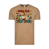 Vintage Coffee Coffee First Then Cows Vintage Tee - FaDigitalArtStudio